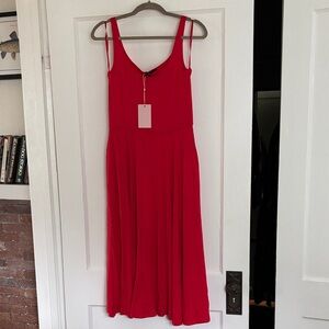 Quince Red Midi Dress